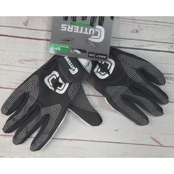 Cutters Football Epic Receiver Gloves Adult S/M Sticky Grip Palm Sport NEW - Picture 2 of 6